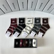 Okify Balenciaga Set 5 mid-length stacked socks 17954 - 4