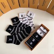 Okify Burberry Set 5 mid-length stacked socks 17955 - 3