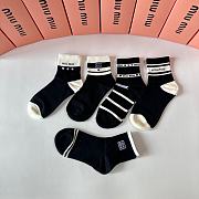 Okify MiuMiu Set 5 mid-length stacked socks 17957 - 4