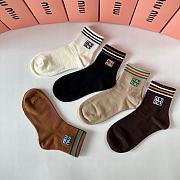 Okify MiuMiu Set 5 mid-length stacked socks 17958 - 4