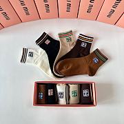 Okify MiuMiu Set 5 mid-length stacked socks 17958 - 2