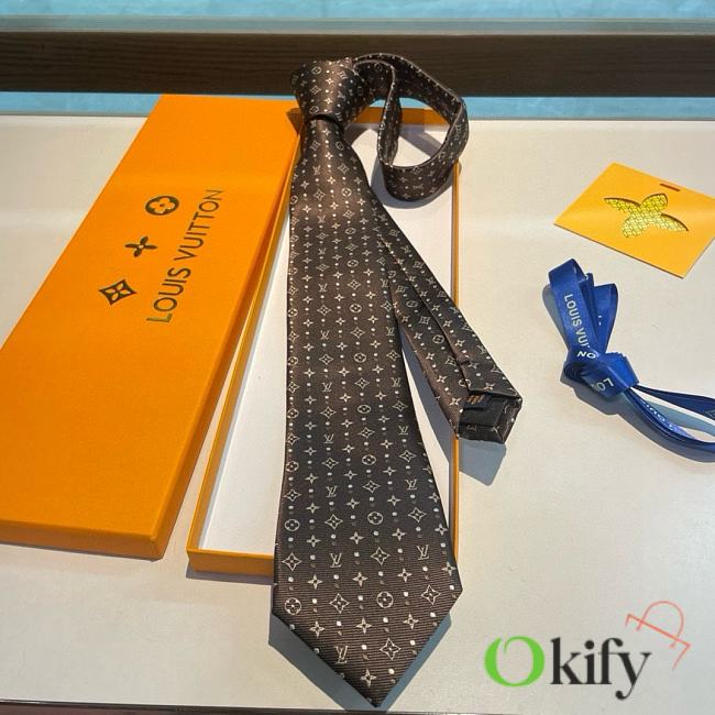 Okify Louis Vuitton Dark Brown Tie 17967 - 1