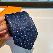 Okify Louis Vuitton Dark Blue Tie 17968 - 3