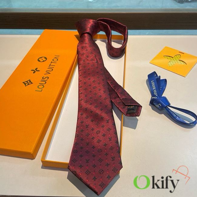 Okify Louis Vuitton Red Tie 17971 - 1