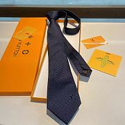 Okify Louis Vuitton Navy Blue Tie 17979 - 1