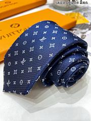 Okify Louis Vuitton Navy Blue Tie 17985 - 1