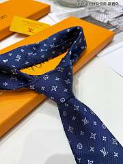 Okify Louis Vuitton Navy Blue Tie 17985 - 3