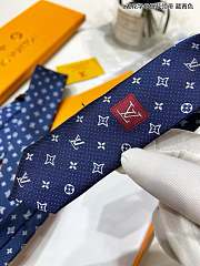 Okify Louis Vuitton Navy Blue Tie 17985 - 2