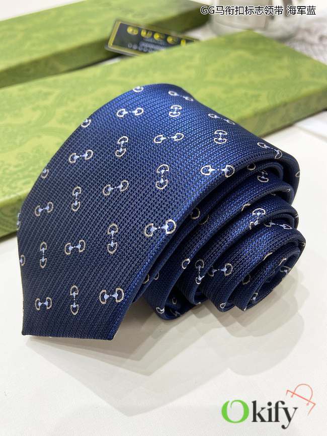 Okify Gucci Navy Blue Tie 17986 - 1