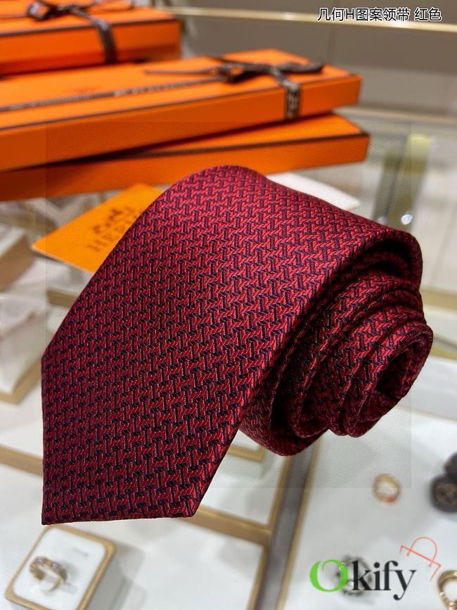 Okify Hermes Red Tie 17998 - 1