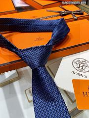 Okify Hermes Navy Blue Tie 18000 - 4