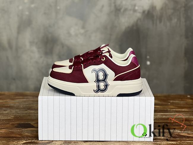 Okify MLB Chunky Classic New York Yankees Dark Red Trainers/Sneakers 35-45 18023 - 1