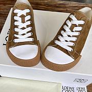 Okify Loewe Bloc Brown Denim Sneakers For Women 35-40 - 2