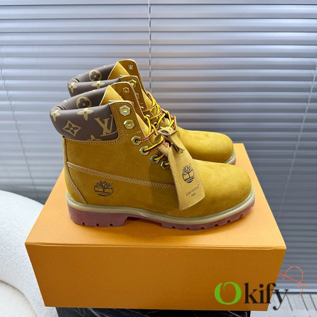 Okify Louis Vuitton X Timberland Yellow Boots 35-45 - 1