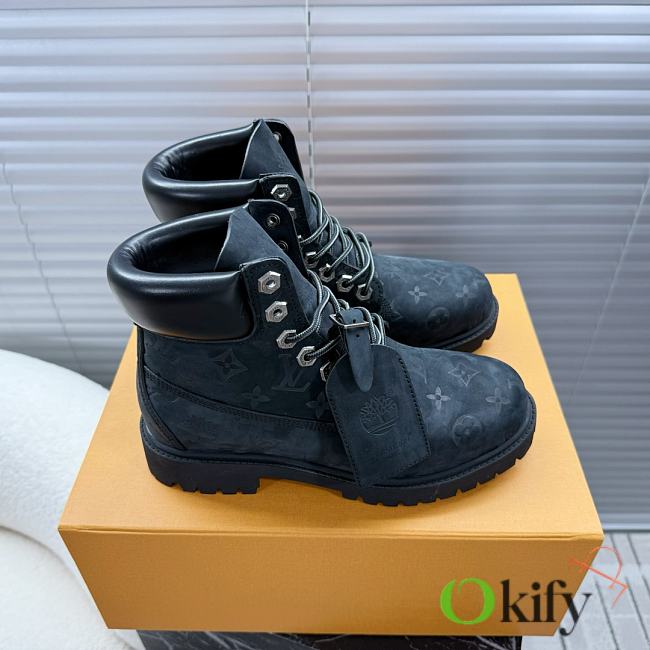 Okify Louis Vuitton X Timberland Black Boots 35-45 - 1