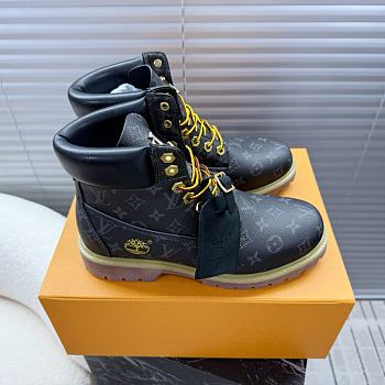 Okify Louis Vuitton X Timberland Black, Brown Boots 35-45