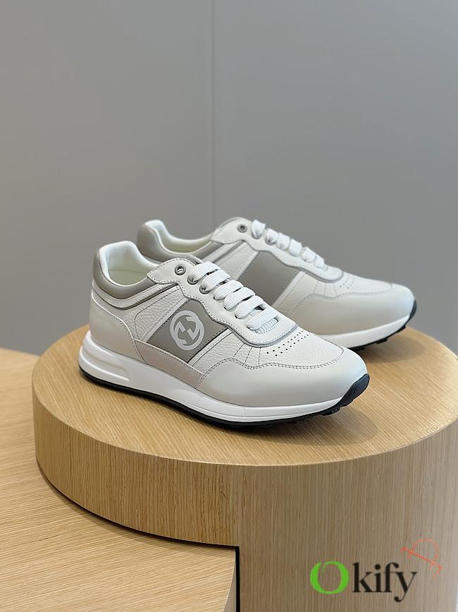 Okify Gucci White and Grey/Gray Trainers/Sneakers for men 39-44 18063 - 1