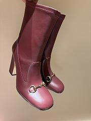 Okify Gucci Red Horsebit Boots High Heels 35-39 - 1