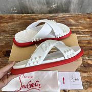 Okify Christian Louboutin Take It Easy red sole rivet slides 40-46 18089 - 3