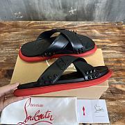 Okify Christian Louboutin Take It Easy red sole rivet slides 40-46 18090 - 3