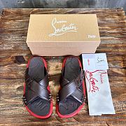 Okify Christian Louboutin Take It Easy red sole rivet slides 40-46 18092 - 1