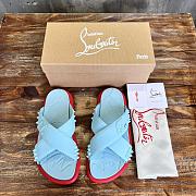 Okify Christian Louboutin Take It Easy red sole rivet slides 40-46 18093 - 1