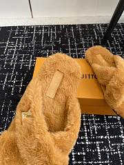 Okify Louis Vuitton Yellow Fur Slippers 38-46 - 3