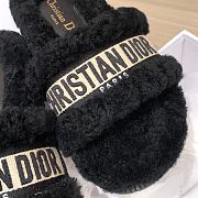 Okify Dior Black Fur Slippers 35-41 - 3