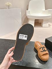 Okify Chanel Brown Fur Slippers 34-42 - 2