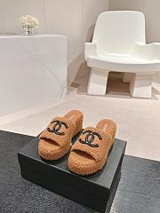 Okify Chanel Brown Fur Slippers 34-42 - 1