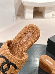 Okify Chanel Brown Fur Slippers 34-42 - 4