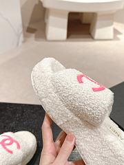 Okify Chanel White And Pink Fur Slippers 34-42 - 2