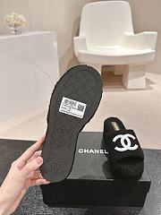 Okify Chanel Black Fur Slippers 34-42 - 3