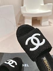 Okify Chanel Black Fur Slippers 34-42 - 2