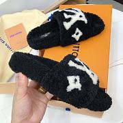 Okify Louis Vuitton Black Wool Slippers 35-40 - 3