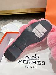 Okify Hermes Oran Pink Wool Slippers 35-42 - 2