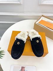 Okify Louis Vuitton Soho Black Open Back Loafer Slides 1ADC8Y 35-41 - 1