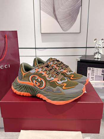 Okify Gucci Ripple Orange and Green Sneakers/Trainers 35-45