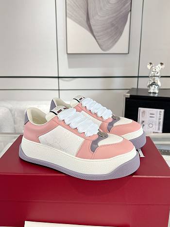 Okify Gucci Women's Screener Sneakers/Trainers in Pastel Purple And Pink 35-40