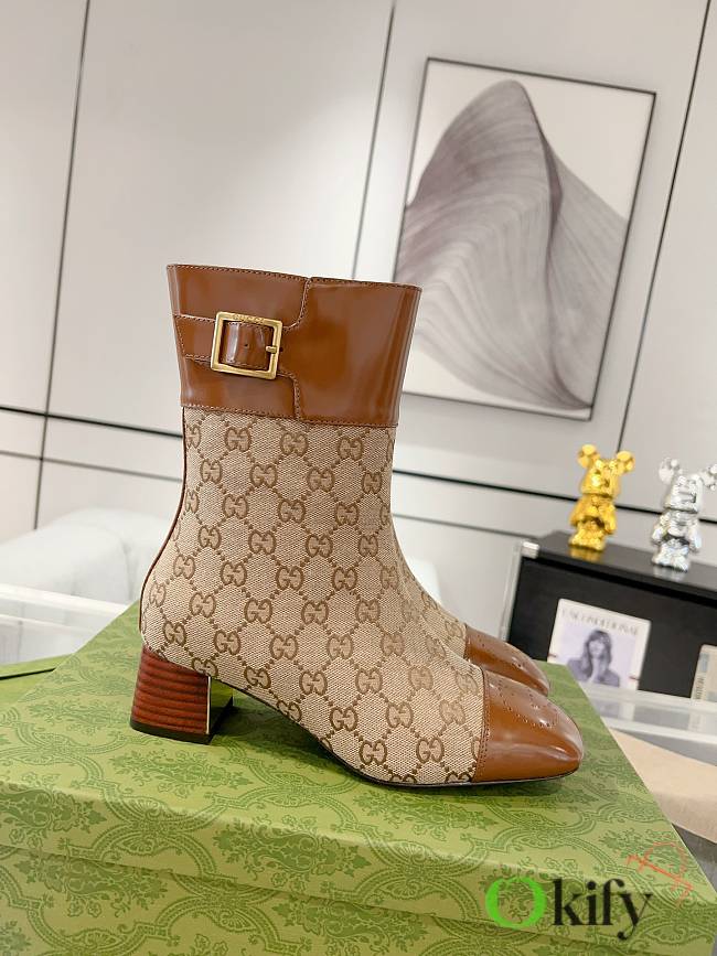 Okify Gucci Brown Ankle Boots 35-41 - 1