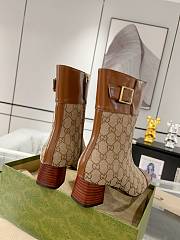 Okify Gucci Brown Ankle Boots 35-41 - 4