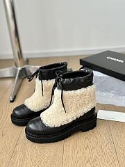 Okify Chanel Black and Beige Sheepskin Fur Snow Boots 35-40 - 4