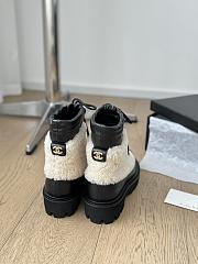 Okify Chanel Black and Beige Sheepskin Fur Snow Boots 35-40 - 3