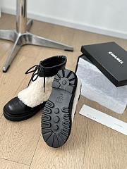 Okify Chanel Black and Beige Sheepskin Fur Snow Boots 35-40 - 2