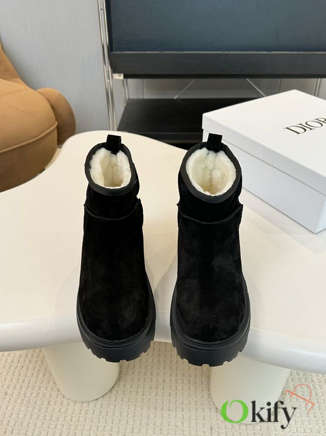 Okify Dior Black Suede Snow Boots 35-42 - 1