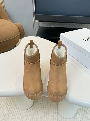 Okify Dior Beige Suede Snow Boots 35-42