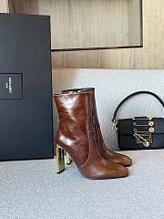 Okify YSL Dark Brown Ankle Boots 35-41 - 1