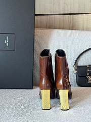 Okify YSL Dark Brown Ankle Boots 35-41 - 4