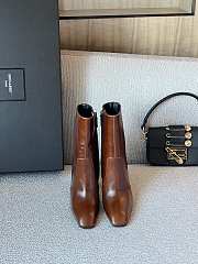 Okify YSL Dark Brown Ankle Boots 35-41 - 2