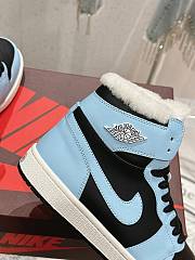 Okify Nike x Air Jordan Black and Light Blue Sneakers/Trainers 35-45 - 3